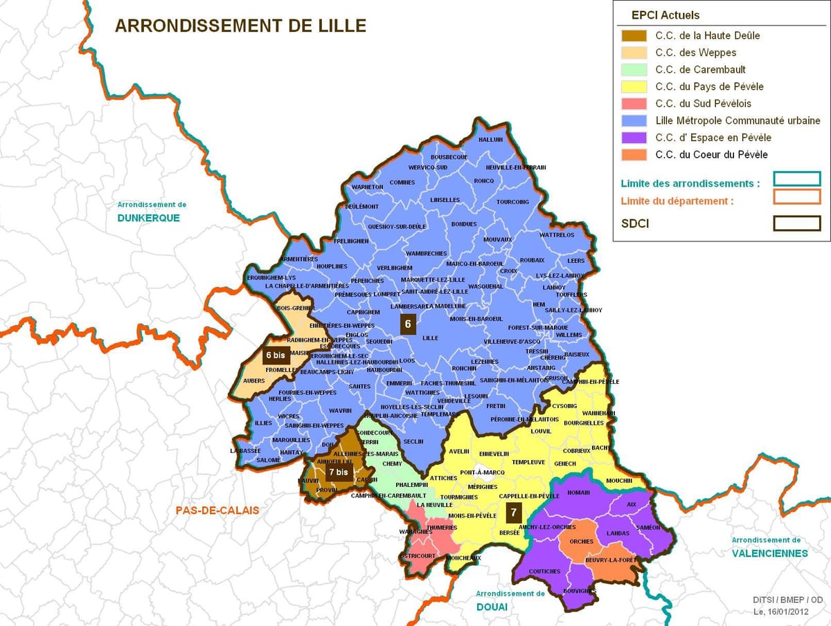 mapu Lille arrondissement
