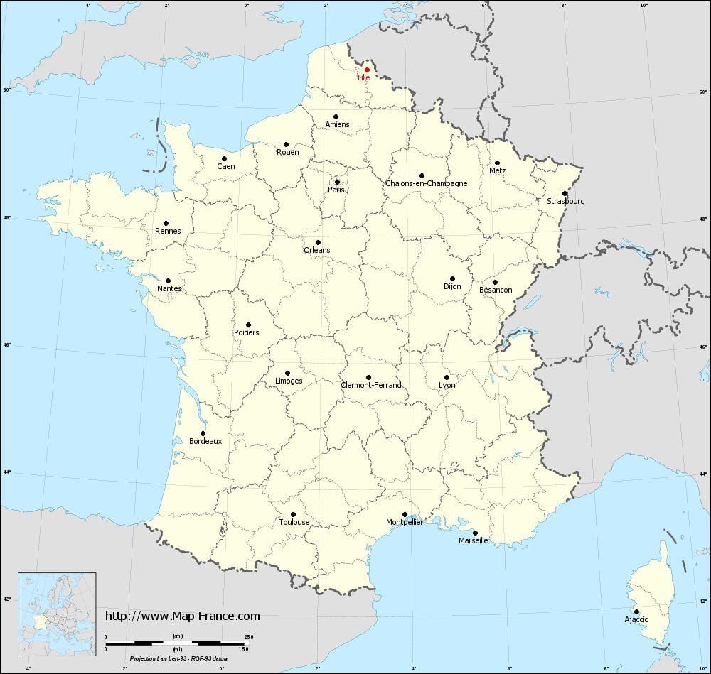 geografické mapy Lille