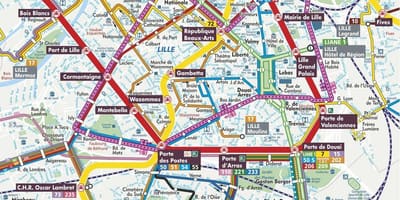 Ulica mapu Lille francúzsko